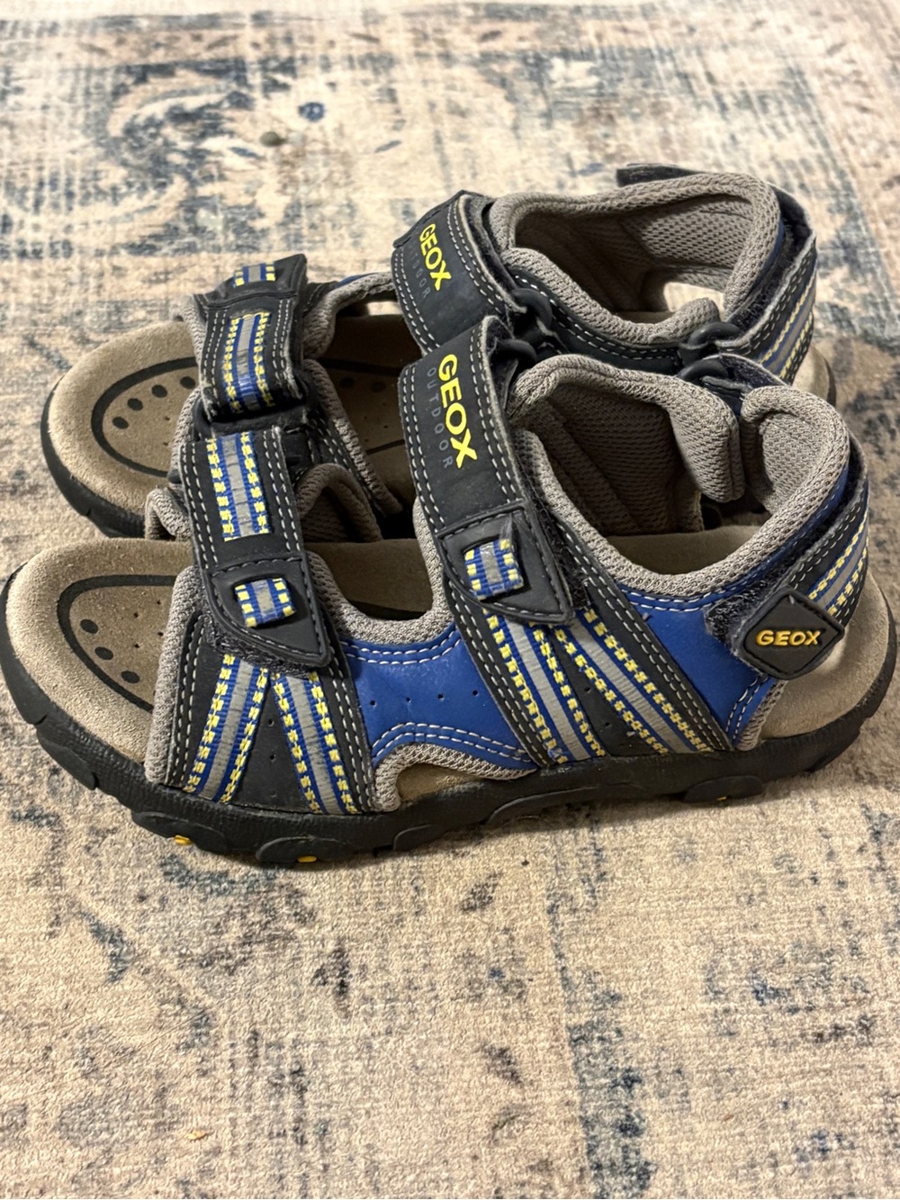 Geox Size EU29 US11 Kids Blue and Gray Open-Toe Sandals